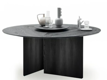 MANHATTAN SLICE - Round oak table top by Devina Nais - view 2